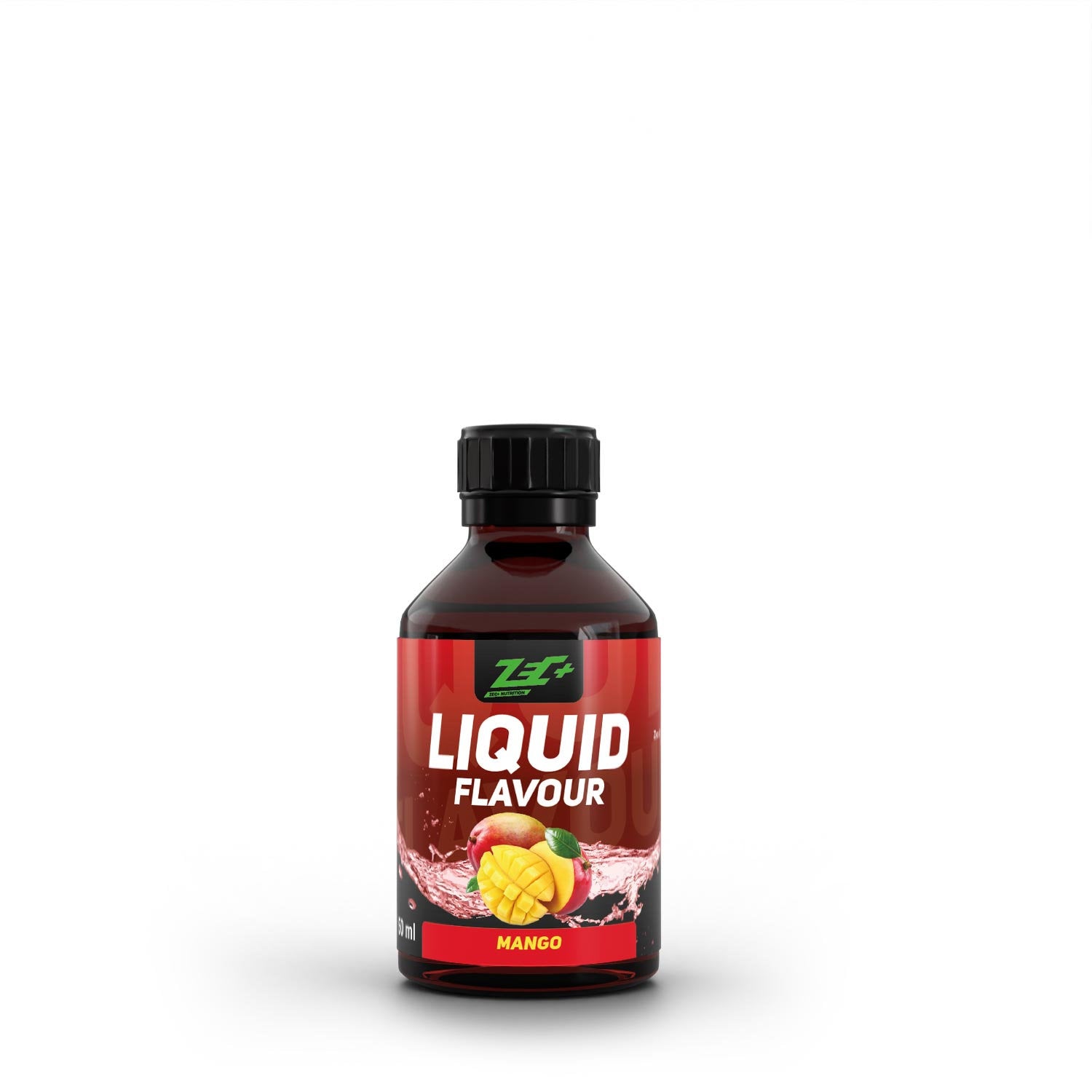 Zecplus Liquid Flavour Drops Mango 50ml Vorderseite braune Glasflasche