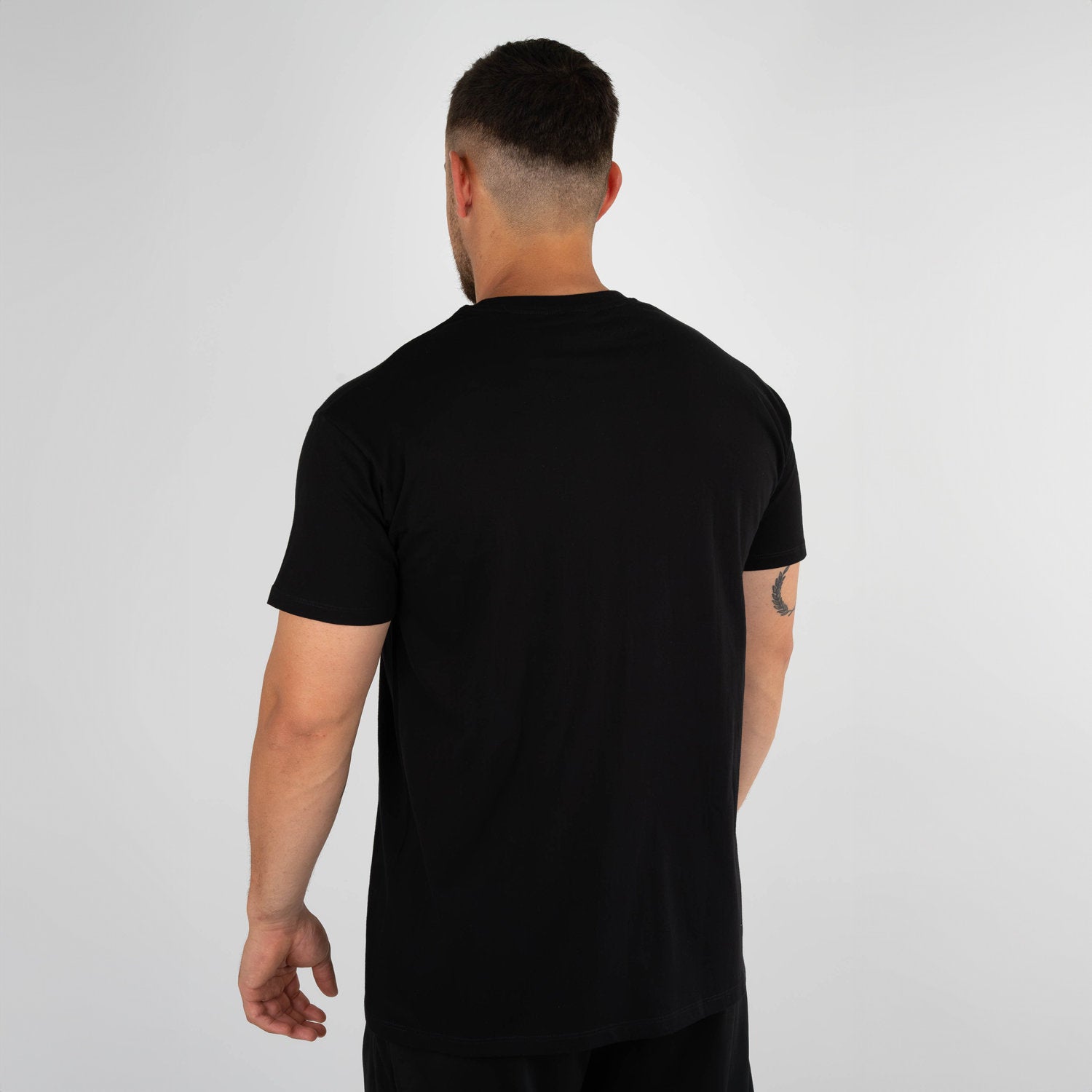 Schwarzes Zec+ Classic T-Shirt, Herren, Rückansicht ohne Aufdruck